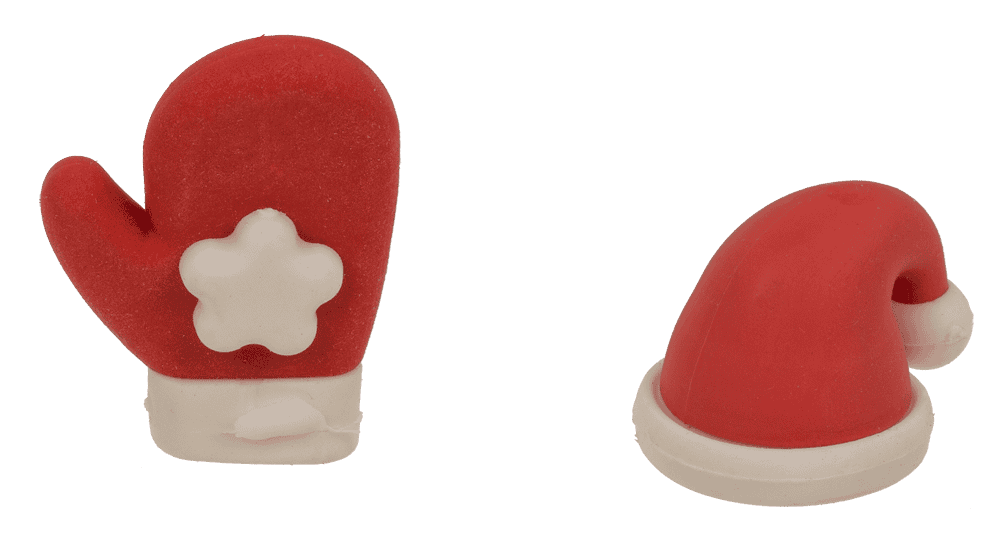 Christmas erasers "Collectibles", set of 5,
