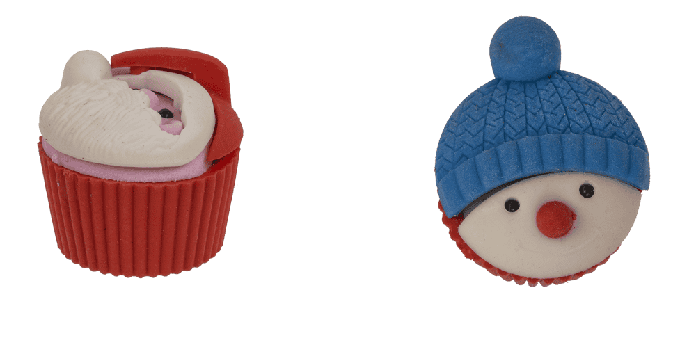 Christmas erasers "Collectibles", set of 5,