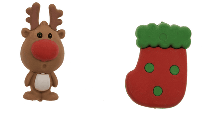 Christmas erasers "Collectibles", set of 5,