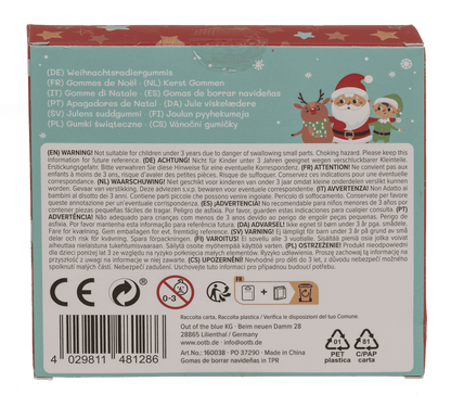 Christmas erasers "Collectibles", set of 5,