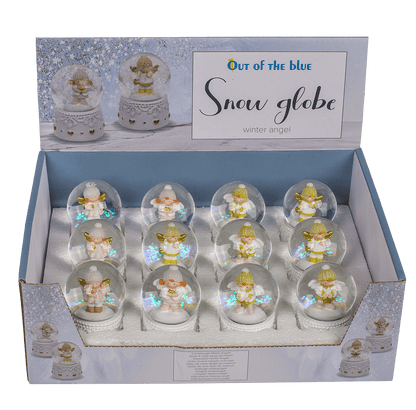 Snow globe, winter angel, on socket,