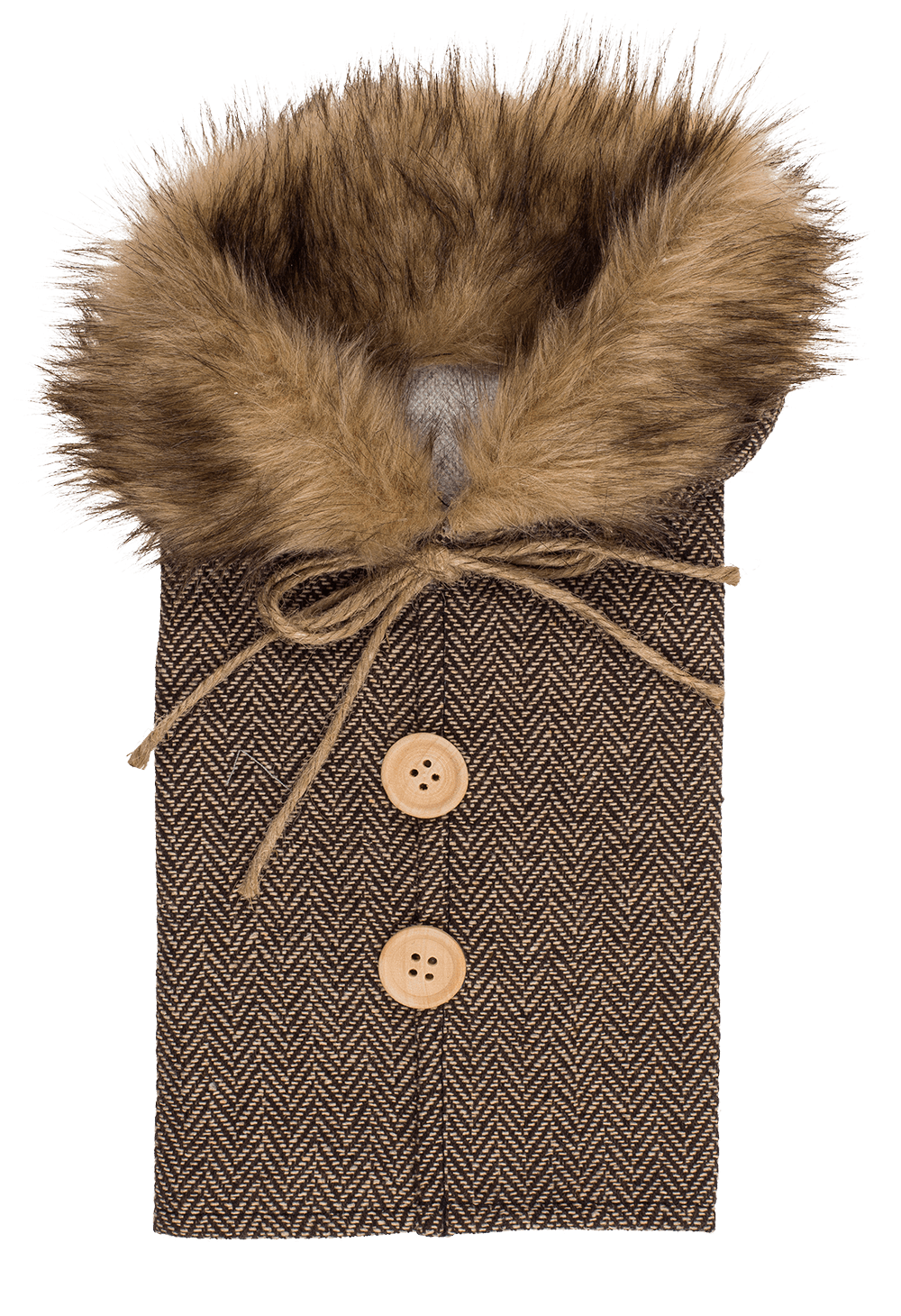 Bottle coat, fur collar,