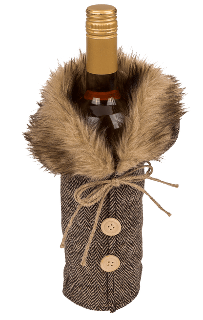 Bottle coat, fur collar,