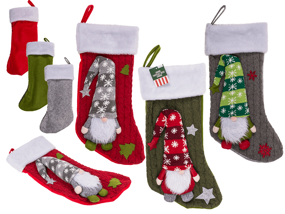 Jumbo fireplace socks, Gnome,