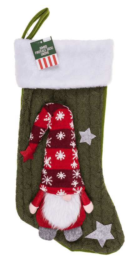 Jumbo fireplace socks, Gnome,