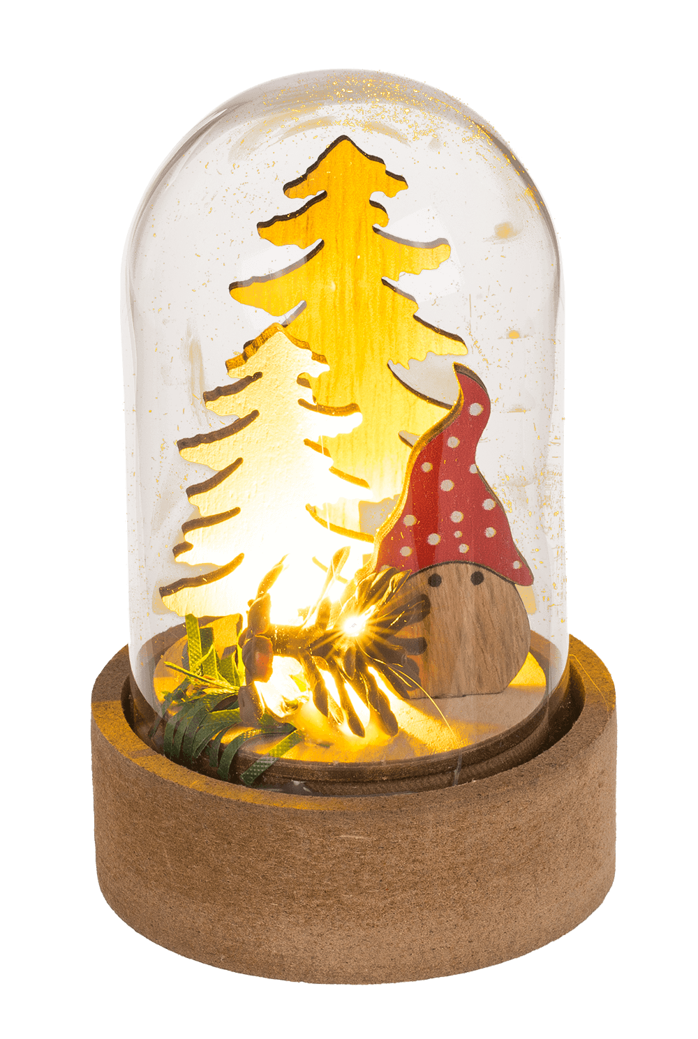 Mini christmas scene, Xmas Friends, with LED,