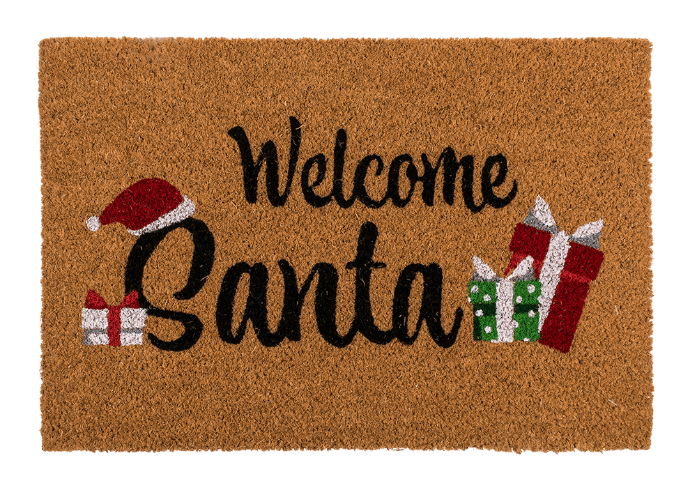 Coconut Doormat, Welcome Santa,