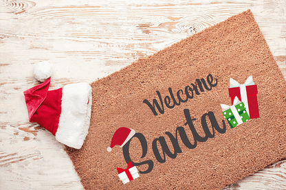 Coconut Doormat, Welcome Santa,