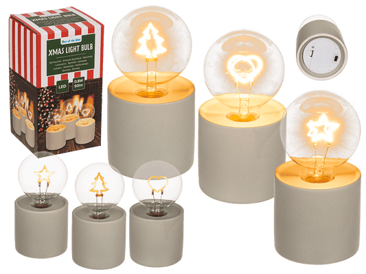 Motif light bulb, Christmas, 8,5 x 16 cm,