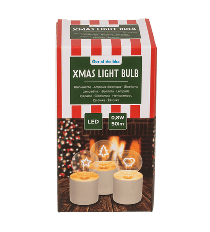 Motif light bulb, Christmas, 8,5 x 16 cm,