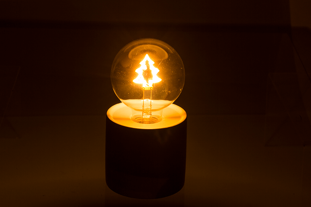 Motif light bulb, Christmas, 8,5 x 16 cm,