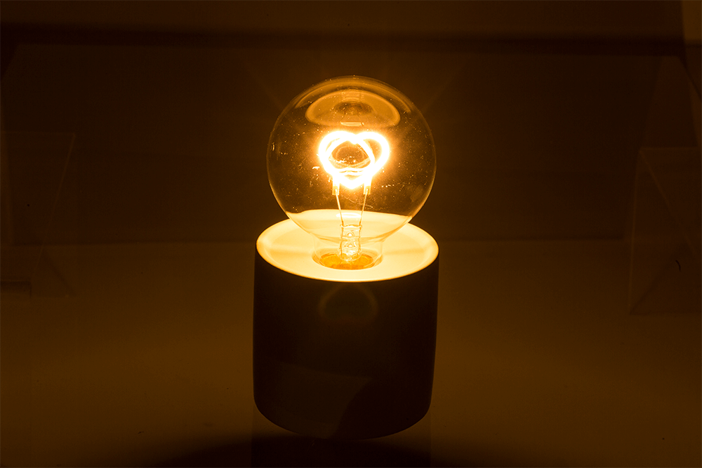 Motif light bulb, Christmas, 8,5 x 16 cm,