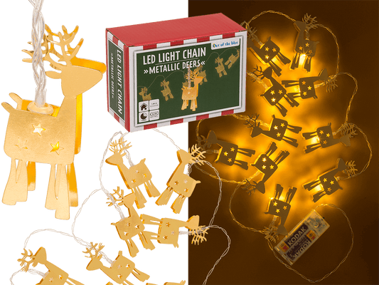 3D LED light chain, Metallic Deers.