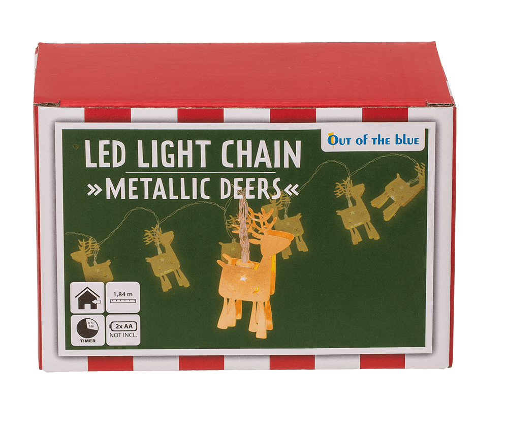 3D LED light chain, Metallic Deers.