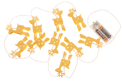 3D LED light chain, Metallic Deers.