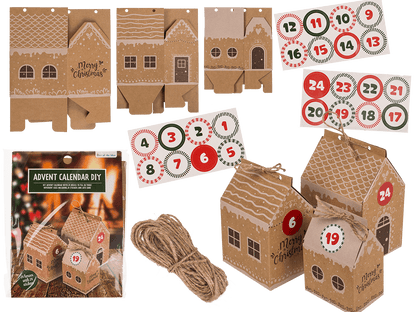 DIY Advent calendar, cardboard, 8 small and