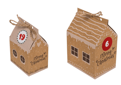 DIY Advent calendar, cardboard, 8 small and