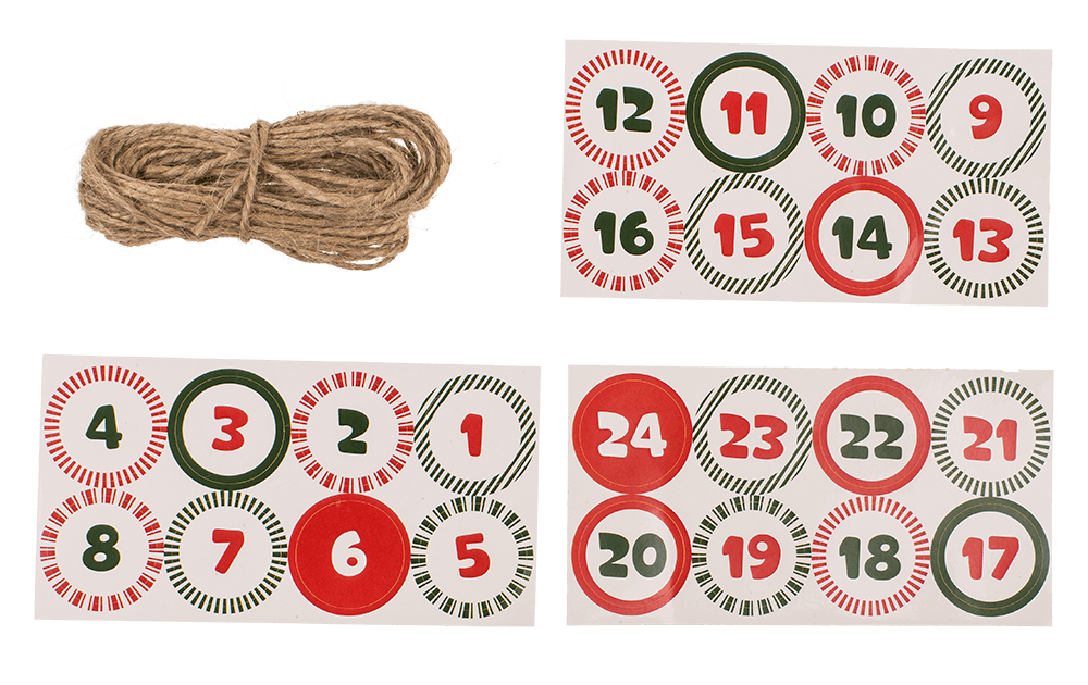 DIY Advent calendar, cardboard, 8 small and
