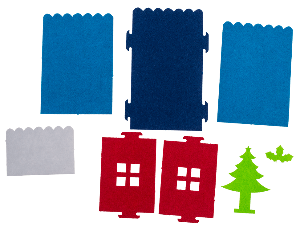 DIY set, Santa's Workshop, craft felt, 2 assorted