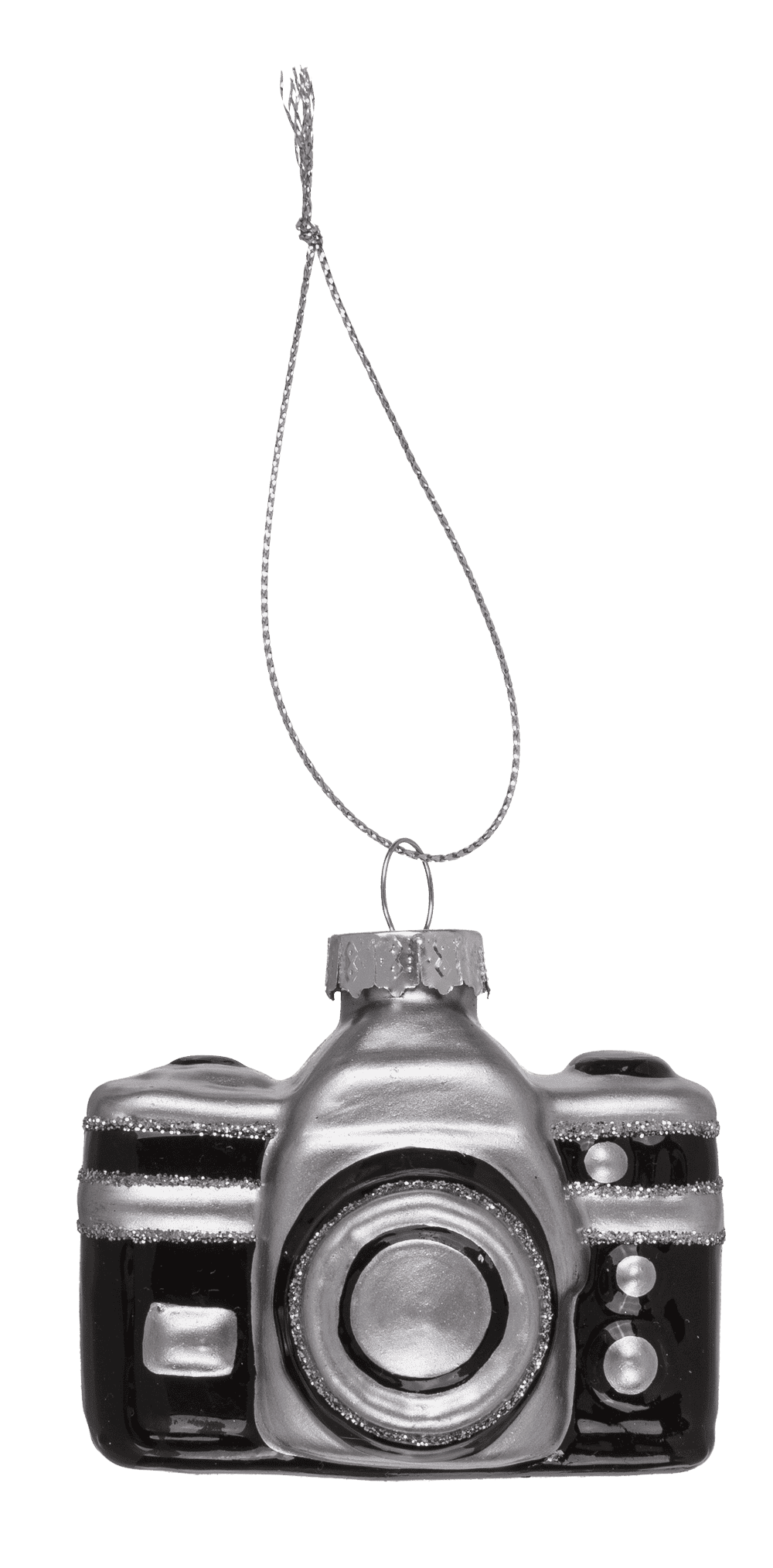 Glass tree decorations, Retro, set of 3, Cassette