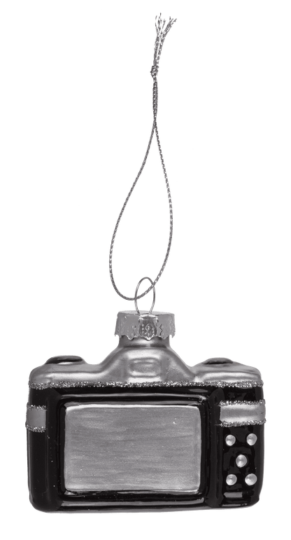 Glass tree decorations, Retro, set of 3, Cassette