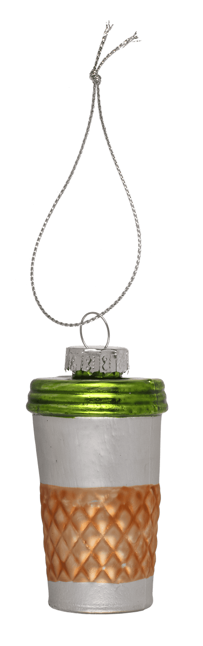 Glass tree decorations, Coffee, set of 3, Coffee