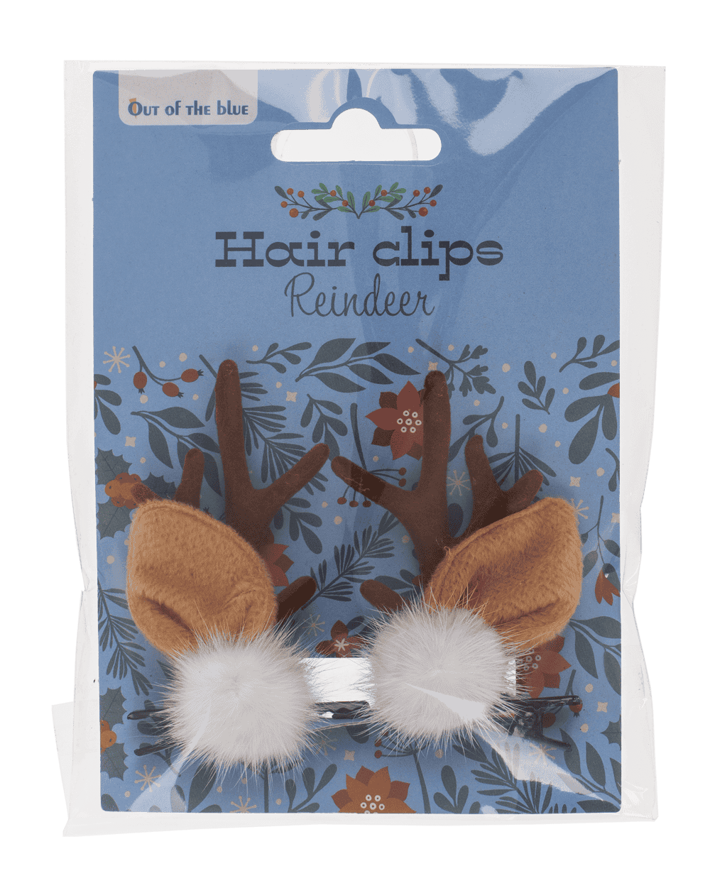 Hair clips, Reindeer, 2 assorted,