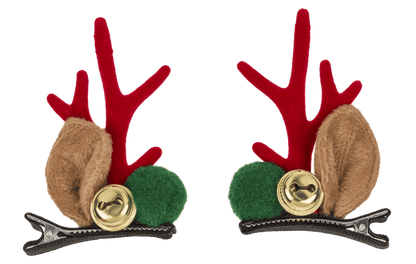Hair clips, Reindeer, 2 assorted,