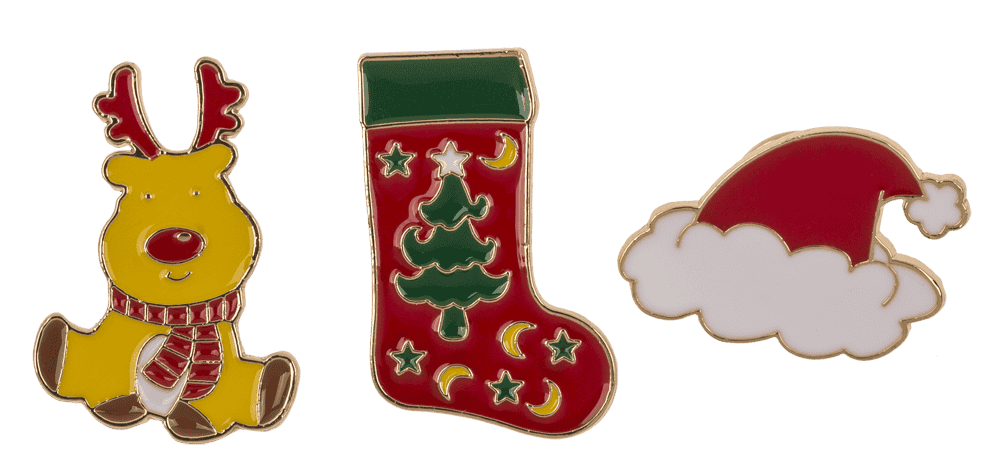 Metal Pin, X-Mas, 2 cm,