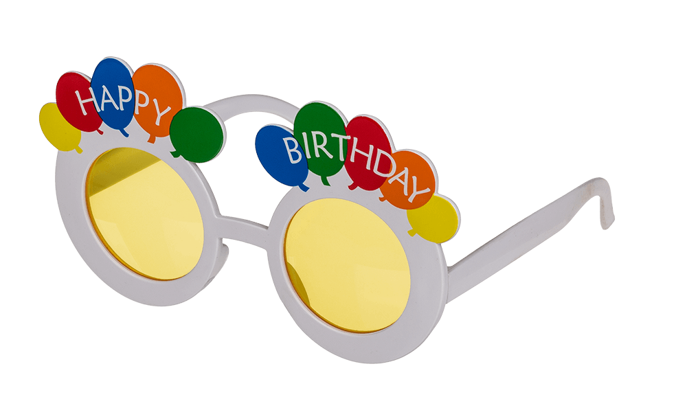 Fun glasses, happy birthday,
