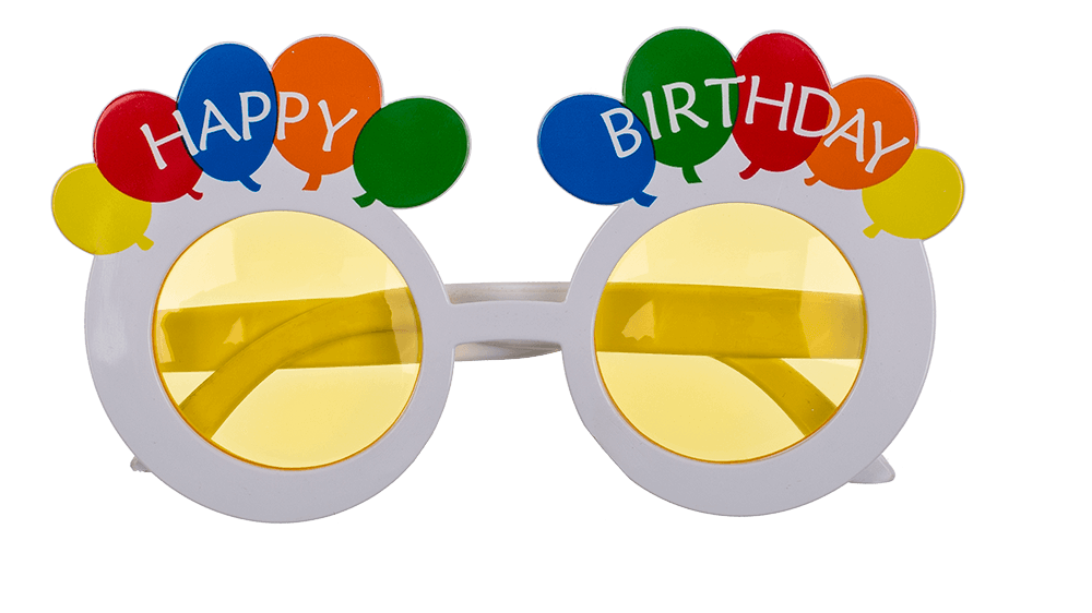 Fun glasses, happy birthday,