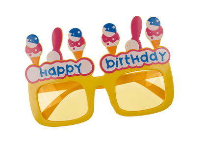Fun glasses, happy birthday,