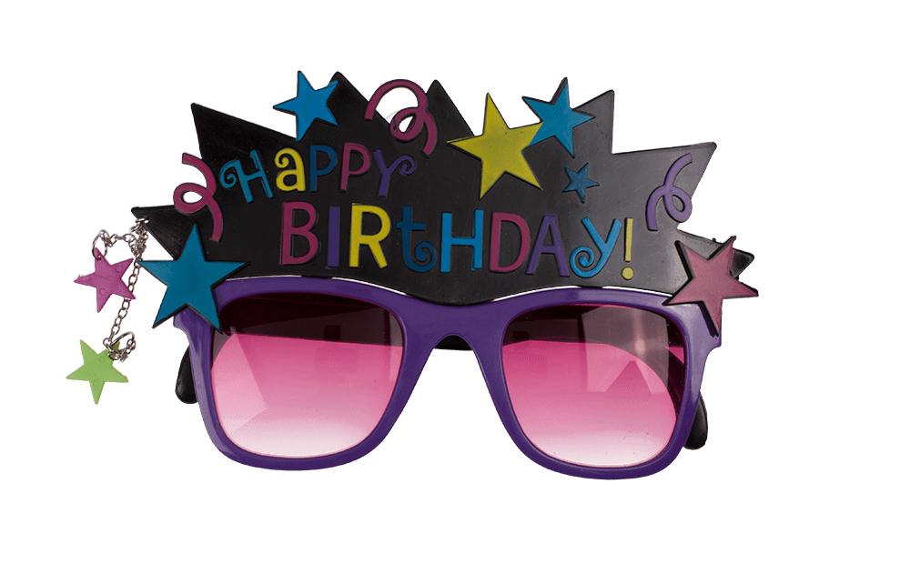 Fun glasses, happy birthday,