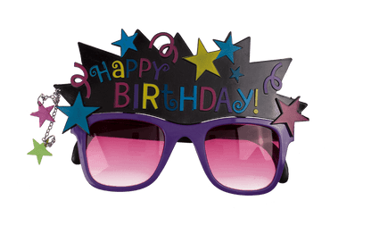 Fun glasses, happy birthday,