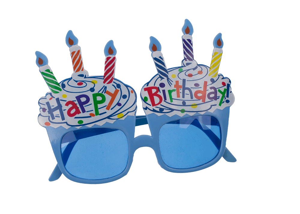 Fun glasses, happy birthday,