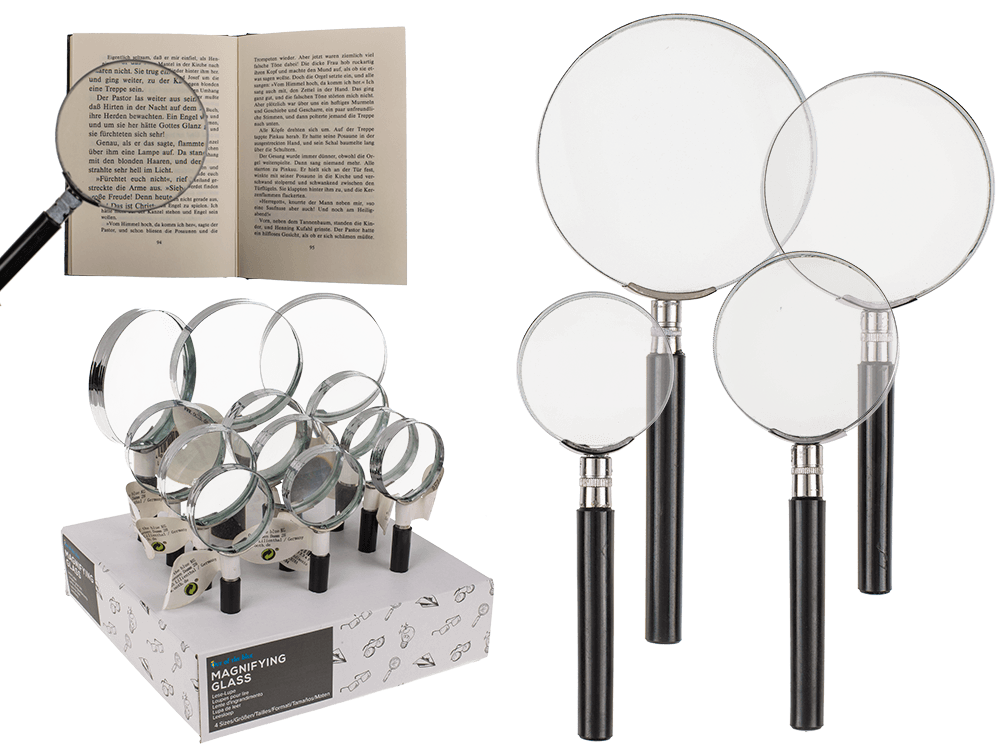 Magnifying Glass, 4 sizes assorted,