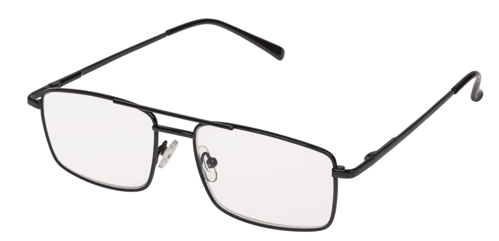 Reading glasses with metal frame, 5 strengths,