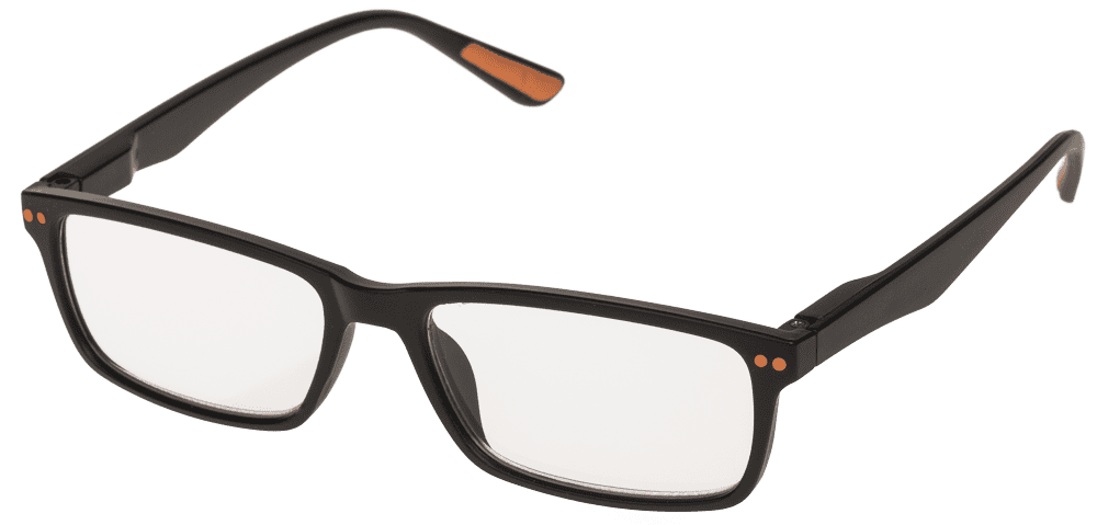 Reading glasses with plastic frame, 5 strengths,