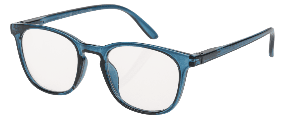 Reading glasses with plastic frame, 5 strengths,