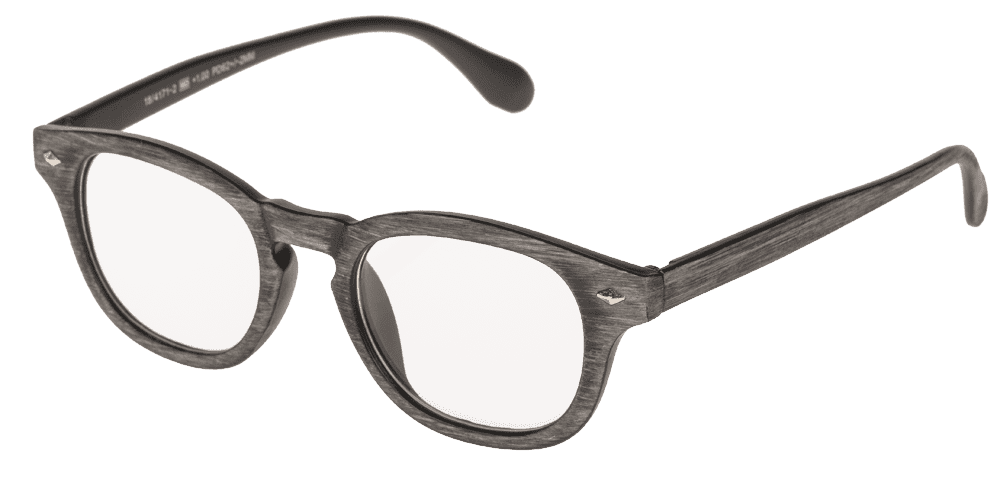 Reading glasses with plastic frame, 5 strengths,