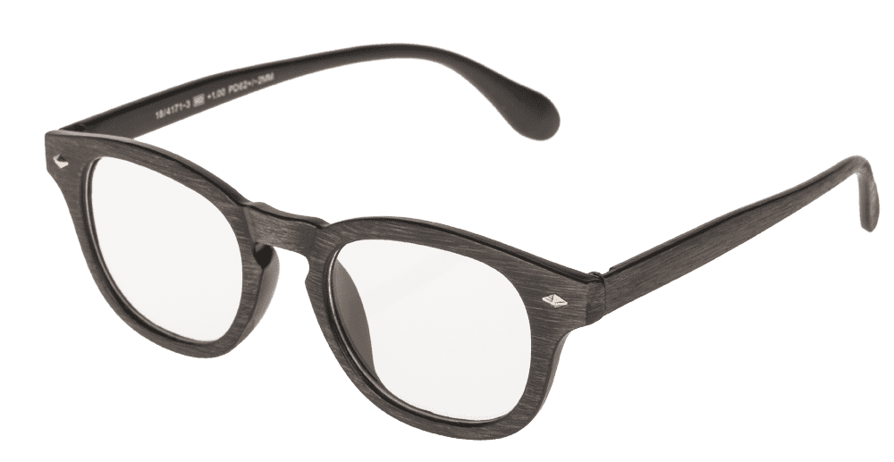 Reading glasses with plastic frame, 5 strengths,