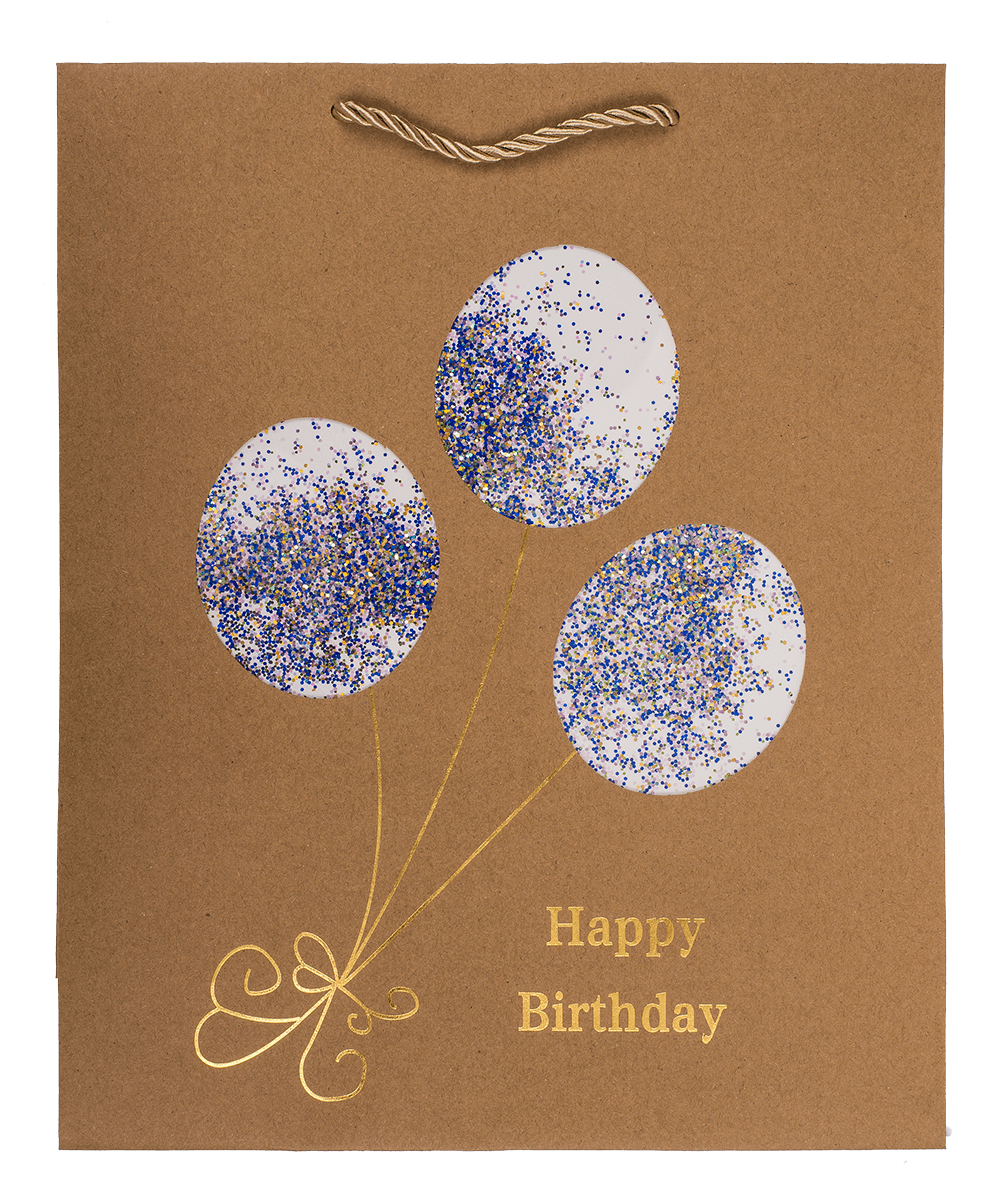 Craft paper bag, Happy Birthday