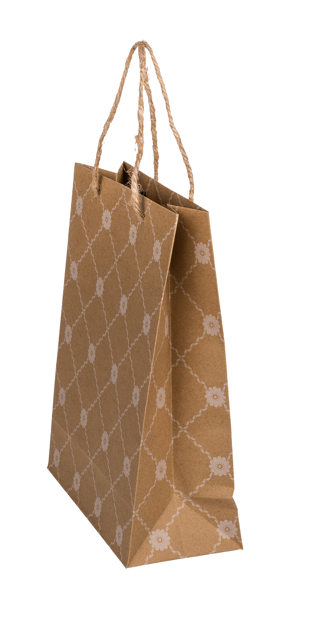 Kraft paper bag,with floral ornament,