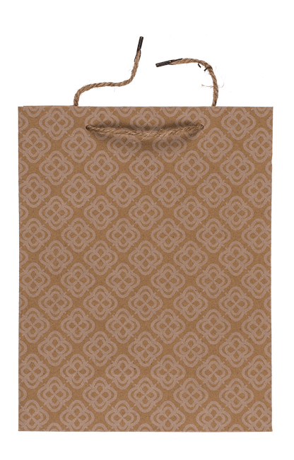 Kraft paper bag,with floral ornament,