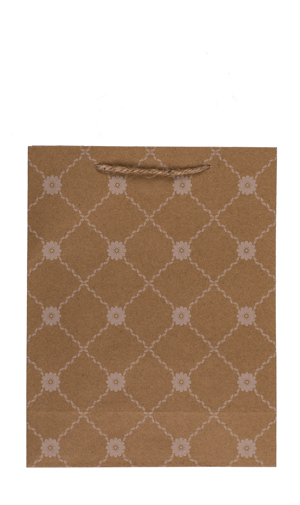Kraft paper bag,with floral ornament,