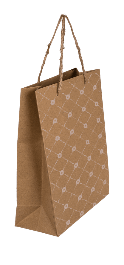 Kraft paper bag,with flower rank,