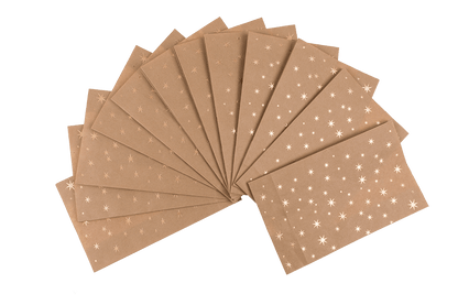 Craft paper bag, stars,
