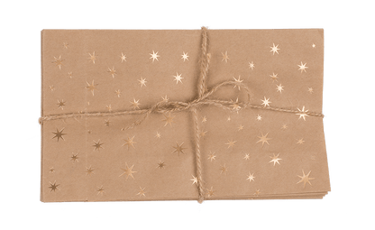 Craft paper bag, stars,