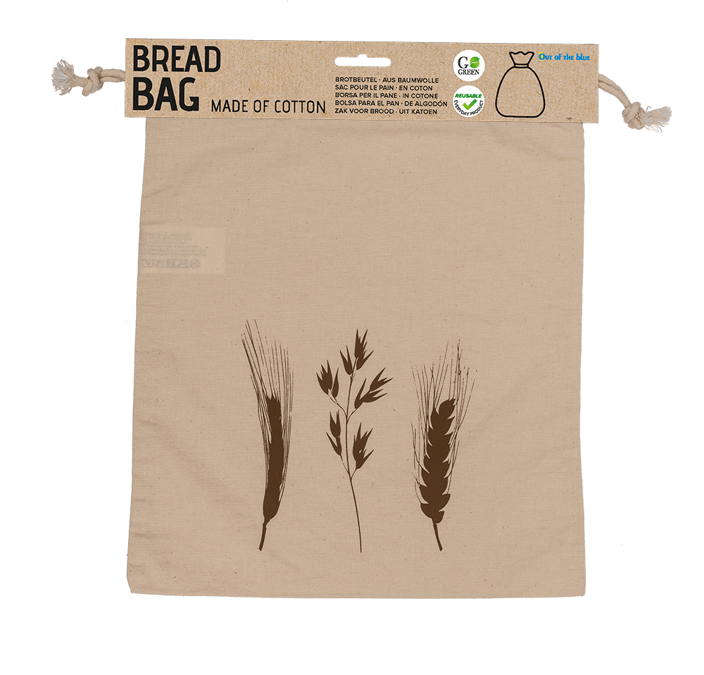 Cotton bread bag, ca. 35 x 29 cm,