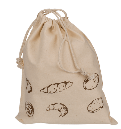 Cotton bread bag, ca. 35 x 29 cm,